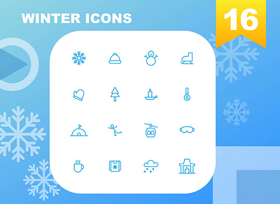 Winter Icon animation app artwork blue branding cool frozen icon iconography iconset snow snowflake vector winter