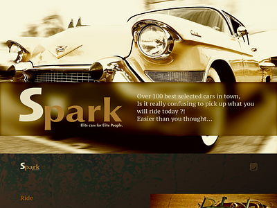 Spark | Car Rental Website ui ux webdesign