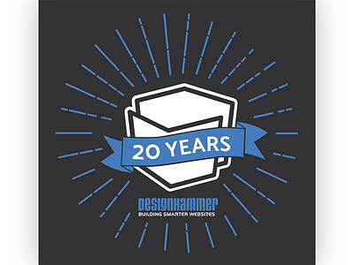 DesignHammer 20 Years logo 20 20 years anniversary branding company design graphic graphicdesign graphics illustration logo minimal vector webdesign year years