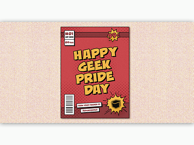 Geek Pride Day book branding comic day dc design geek graphic graphicdesign graphics happy heroes illustration logo marvel minimal pride superheroes ui vector