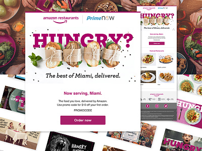 Amazon Restaurants email creative