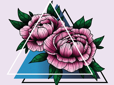 Peonies design flower illustration illustrator procreate