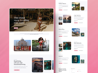 Chidi Ashley Travels. Homepage for travel website design homepage interaction travel ui ux web design website