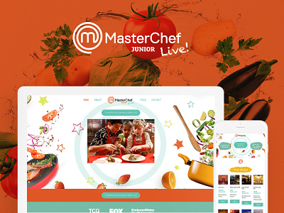 Masterchef Junior Website design entertainment event artwork graphic design marketing masterchef web design web mobile design