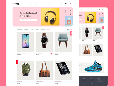 Ecommerce shop landing page by Md. Samaduzzaman Khan on Dribbble