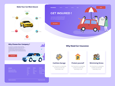 Car Insurance Landing Page agency agency website bike insurance car insurance design family insurance family portrait home page insurance insurance app insurance logo insurance pensions landing page product design ui website design website redesign