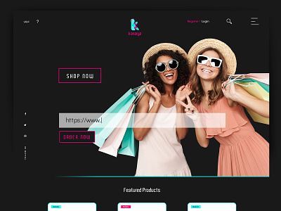 Kanarya E-commerce Website dark e commerce neon shopping