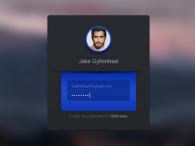 Day 001 - Login Form black blue interface login password sign ui user