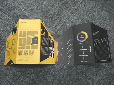 Brochure design black brand brochure design graphic map yellow