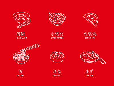 China Traditional dessert Icons