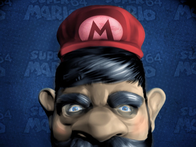 Mario character game illustration illustrator mario photoshop zbrush