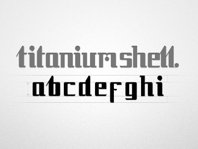 Titanium Shell Typeface brand font logotype typeface typography