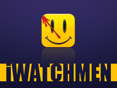 iWATCHMEN blue colour graphics icon illustration red yellow