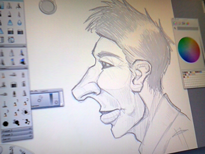 Digital Sketch character greyscale illustration line art sketch sketchbook pro wacom