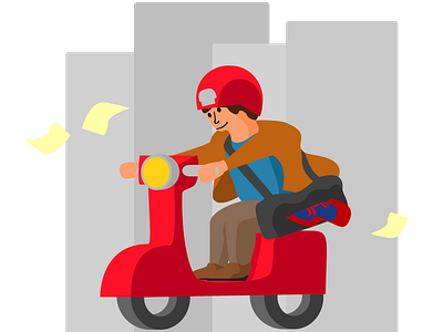 Pizza Delivery Vector bike delivery illustration illustrator inkscape motocycle motor pizza red spider man spiderman vector vectorial illustration