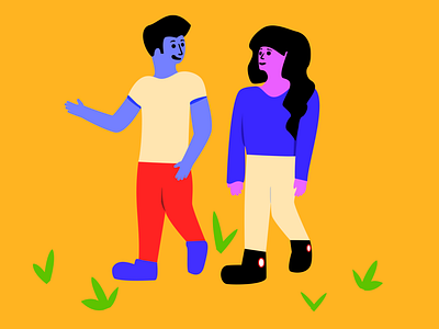 Walking Couple Vector