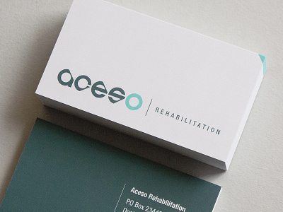 Aceso Rehab business cards branding graphic design logo stationery