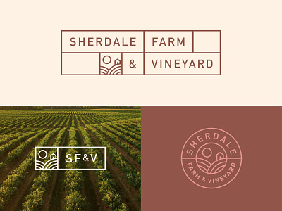 SF&V Logos branding farm food fresh grapes logo organic packaging produce typography vector vineyard wine