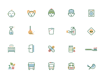 Childcare Centre icon set