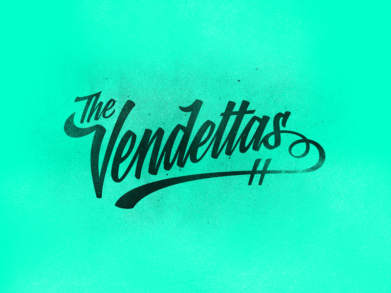 The Vendettas band branding logo rock typography