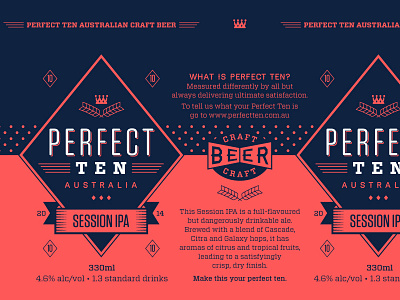 Perfect Ten beer can artwork australia beer branding can ipa label packaging