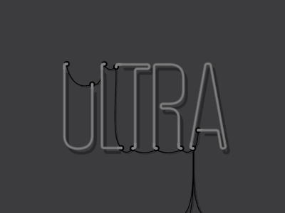Ultra typography album cover illustration lettering music neon typography