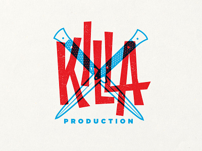 Killa Production 50s branding killer knife lettering logo overprint production switchblade vintage