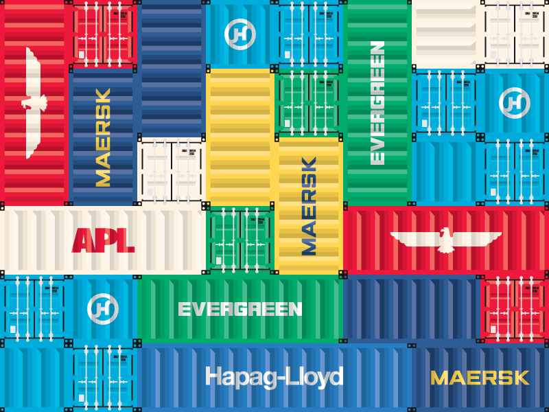 Container Tetris containers illustration shipping tetris vector