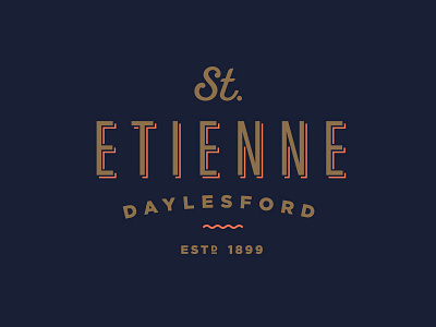 St Etienne bed and breakfast branding logo vintage