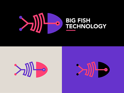 Big Fish 01 branding fish it logo technology