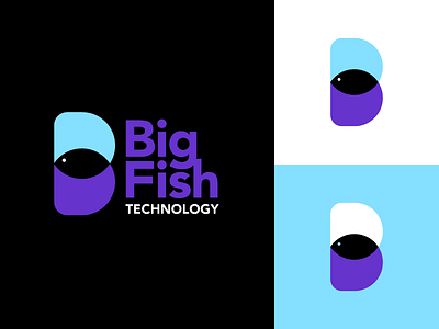 Big Fish 02 branding fish it logo technology