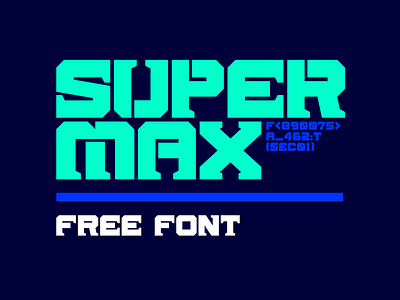 Supermax Typeface display font geometric maximum prison security typeface