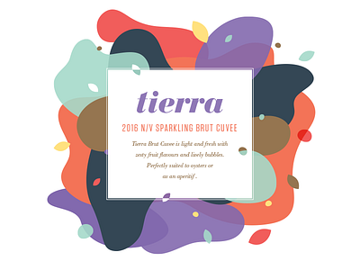 Tierra wine label colour organic packaging sparkling wine