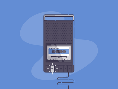 How to downgrade WordPress cassette flat illustration retro tape vector vintage