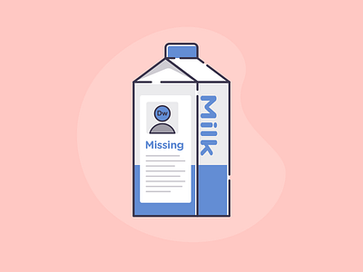Missing Site Definitions carton flat illustration milk missing vector