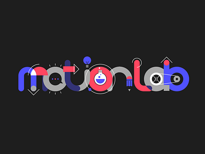 Motionlab animation illustration logo motionlab typography