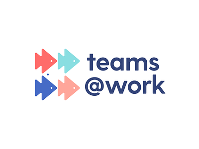 T@W Logo branding fish geometric illustration logo school team vector