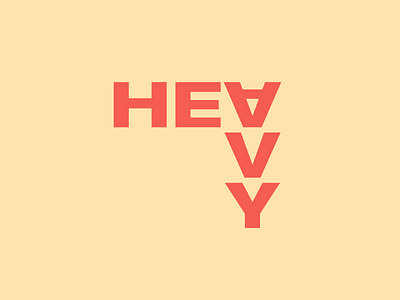 Heavy branding logo typography vector