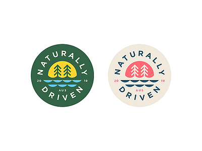 All natural beverage company badge beverage branding driven flat logo motivated natural nature organic sun sunrise vector