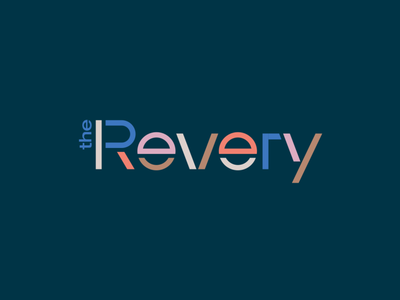 The Revery custom wordmark branding branding and identity custom lettering logo logotype mid century typography wordmark