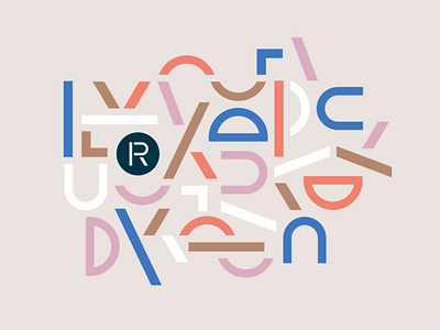 The Revery pattern branding illustration lettering mid century pattern typography vector vintage visual identity