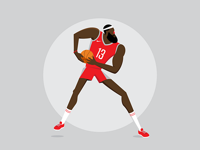 The Beard basketball character character design houston rockets illustration sport step back vector