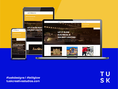 New website launch for Let It Glow Electrical adobe illustrator electricians landing page ui design ui designs ux design
