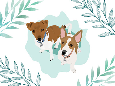 Charlie and Millie design dog dog illustration illustration wacom intuos