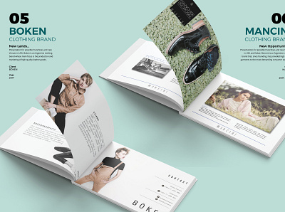 Boken & Mancini brochure clothing brand design