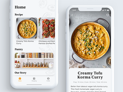 Recipe Sharing cooking app illustration interface interface design recipe app ui ux