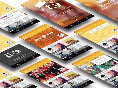PartyShot android app design gui interface ui ux