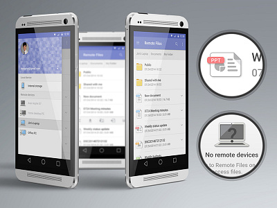 abFiles Redesign abfiles android app gui redesign remote files ui ux