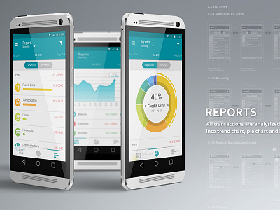 Monnie android app app gui material design money tracker ui ux