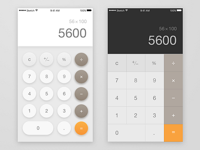 DailyUI #004 Calculator